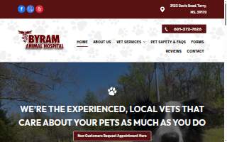 Byram Animal Hospital website