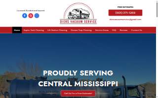 Dier's Vacuum Truck Service website