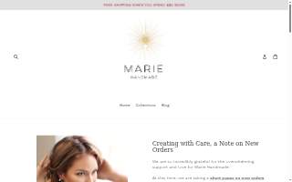 Marie Handmade website
