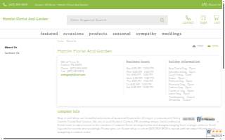 Hamlin's Floral Designs website