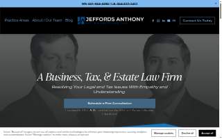 Jeffords Anthony PLLC website