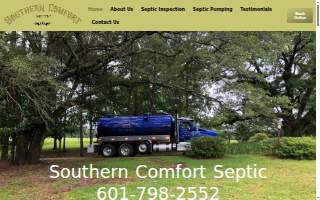 Southern Comfort Service - Septic Tank Cleaning & Pumping website