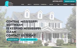 Central Mississippi Softwash website