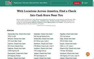 Check Into Cash of Clinton website