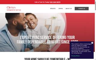 Clinton Air Conditioning & Refrigeration Services website