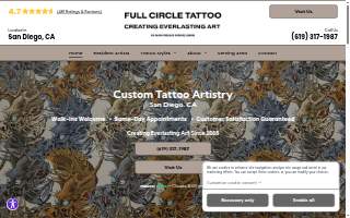 Full Circle Tattoos website