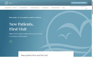 Columbus Family Dental website