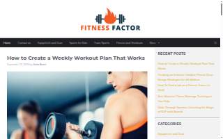 Fitness Factor website