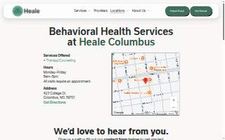 Heale Counseling of Columbus website