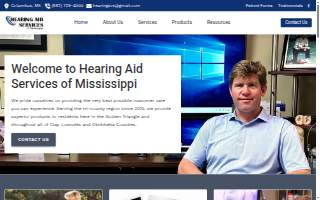 Hearing Aid Services of Mississippi website
