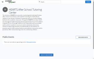 Hearts After School Tutoring website