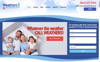 Weathers Air Conditioning website