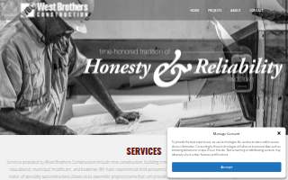 West Brothers Construction Co website