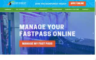 Rainforest Carwash Laurel website