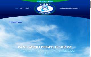 Blue sky car wash website