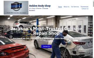 Bolden Body Shop website