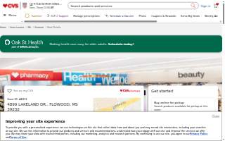 CVS Pharmacy of Flowood website