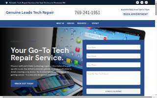 Genuine Leads Tech Repair of Flowood website