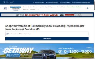 Hallmark Hyundai Flowood website
