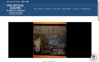 The Optical Shoppe website