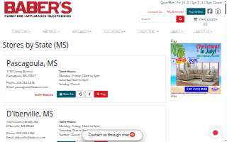 Baber's of Greenville website