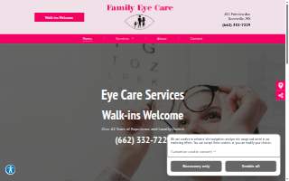 Family Eye Care website
