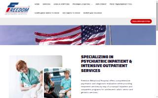 Freedom Behavioral Hospital website