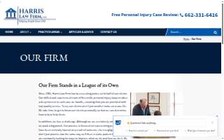 Harris Law Firm, PLLC MS Accident & Injury Lawyers website