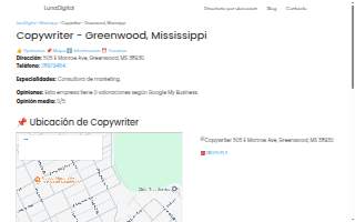 Copywriter website
