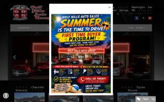 Gulf Hills Auto Sales website