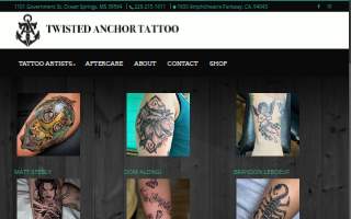 Twisted Anchor Tattoo of Gulf Hills website