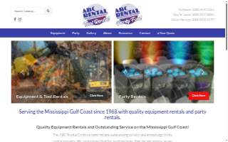 ABC Rental Center of Gulfport website