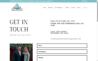 Coastal Wedding Services LLC website