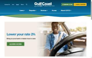 Gulf Coast Community Federal Credit Union website
