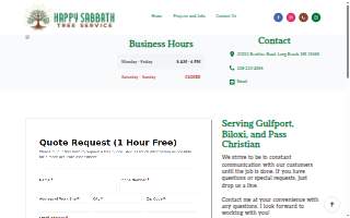 Happy Sabbath Tree Service website