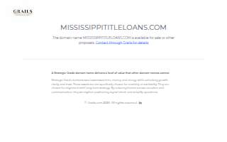 Mississippi Title Loans, Inc. of Gulfport website