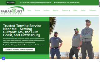 Paramount Pest Solutions website