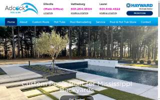 Adcock Pool and Spa website