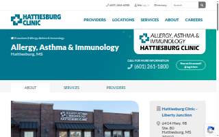 Hattiesburg Clinic Allergy, Asthma & Immunology website