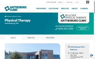 Hattiesburg Clinic Bellevue Physical Therapy website