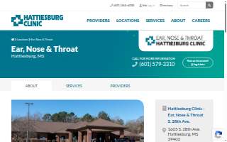 Hattiesburg Clinic Ear, Nose & Throat website