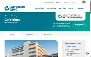 Hattiesburg Clinic Heart & Vascular website