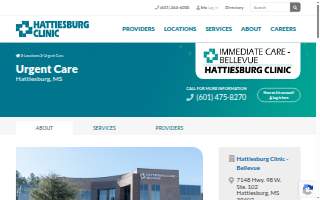 Hattiesburg Clinic Immediate Care – Bellevue website