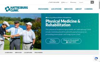 Hattiesburg Clinic Physical Medicine & Rehabilitation website