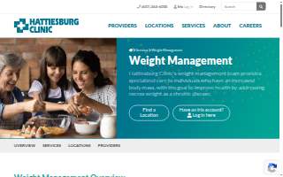Hattiesburg Clinic Weight Management website
