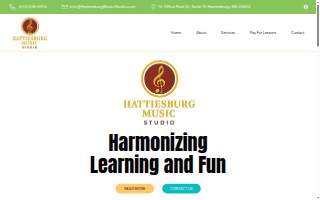 Hattiesburg Music Studio website