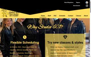Studio 601 Dance Academy website