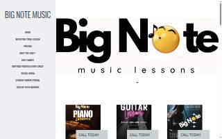 Big Note Music Lessons website