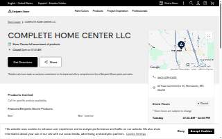 Complete Home Center website
