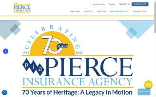 Pierce Financial website